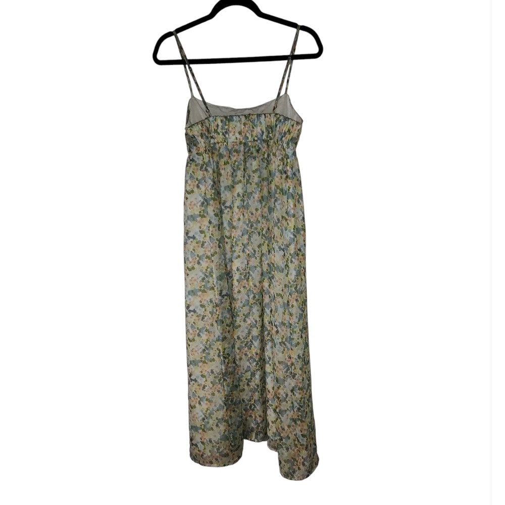Abercrombie & Fitch Blue And Green Floral Milkmaid Style Maxi Dress - Picture 4 of 4